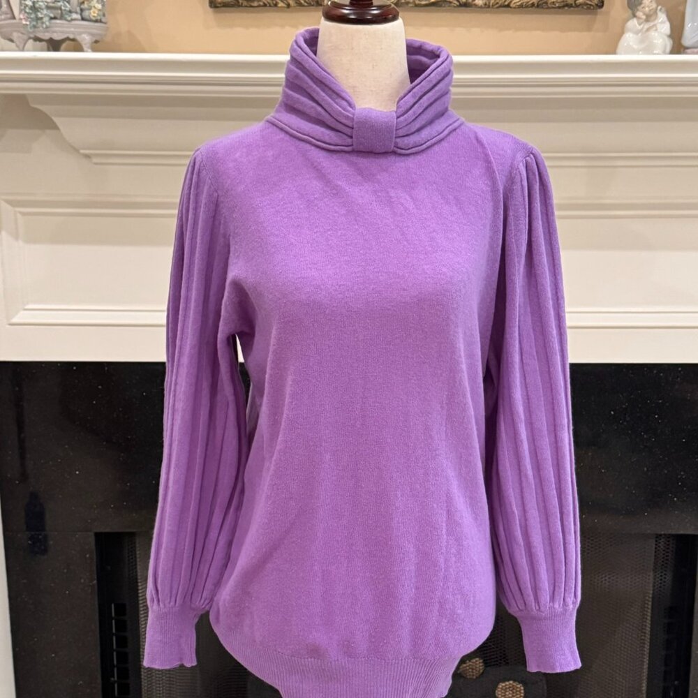 La Redoute Vintage Lilac Angora Wool Blend Sweater – Made in Italy – Size Small